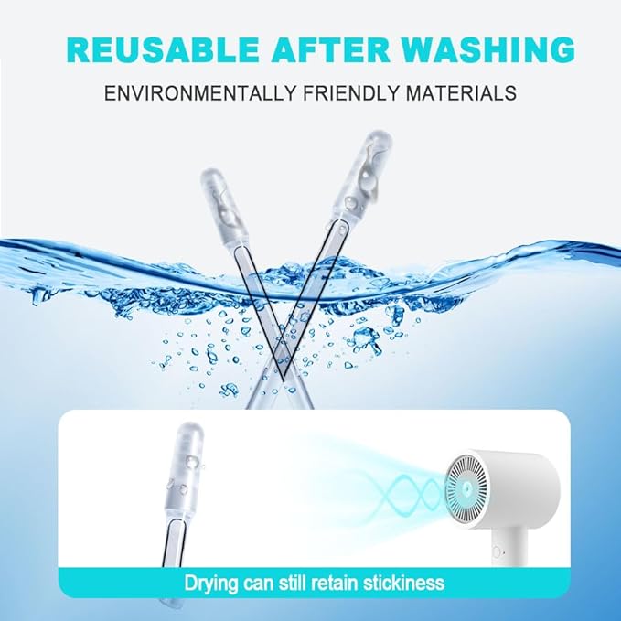 Ear Wax Stick 24 Pcs 2025 New Reusable Sticky Soft Head Ear Swabs, Adhesive Ear Wax Removal Tools, Ear Cleaning Tools Ear Curette for Kids & Adults (Large)