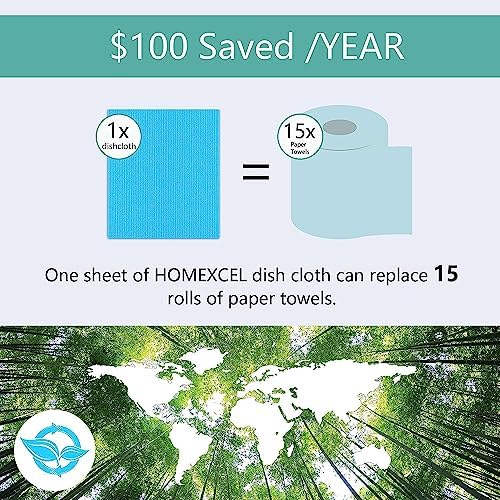 HOMEXCEL 10PK Swedish Dishcloths for Kitchen, Absorbent Dish Cloths, 7x6in - Image 5