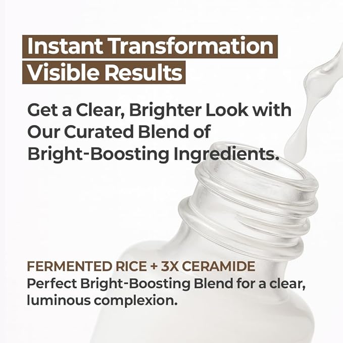 FARMSKIN Fermented Rice + Ceramide Bright Boosting Hydrogel Mask Set - Refreshing & Hydrating Facial Masks for All Skin Types - Daily Korean Skin Care for Uneven Skin Tone & Impurities (5EA, 1.19 oz)