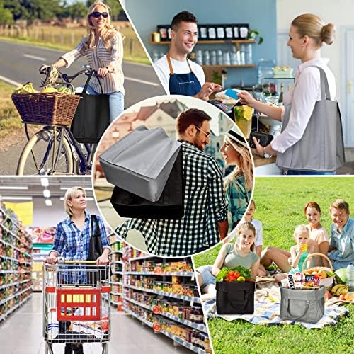 JERIA 24-Pack Reusable Grocery Bags，Large Washable Foldable Shopping Bags，Heavy Duty Tote Bags with Reinforced Handles - Image 7