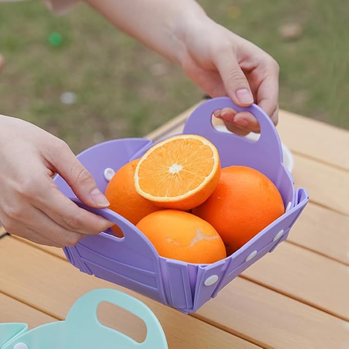 4 PCS Camping Bowl, Collapsible Silicone Bowl, Portable Camping Tableware Folding Picnic Bowl, Food Grade Material, Reusable,Space Saving,for Lunch Family Picnic