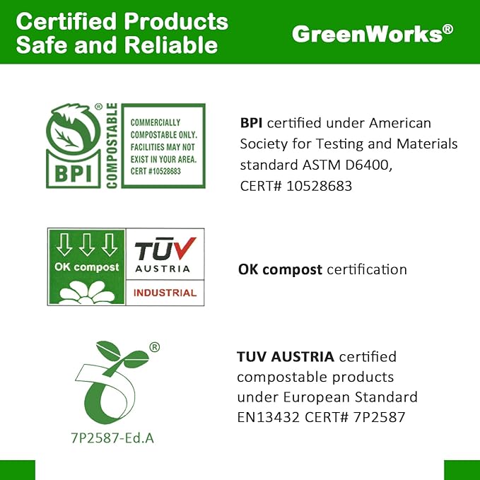 GreenWorks 750 Count 6" Compostable Forks With Compostable Wrapper, BIP Certified Individually Wrapped Disposable Fork