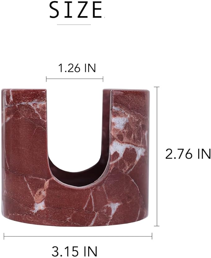 Travertine Marble Sponge Holder for Kitchen Counter - Natural Stone Dish Drying Rack, Sponge Caddy for Sink Organizer - Durable & Stylish Kitchen Decor (Rosso Red Marble)