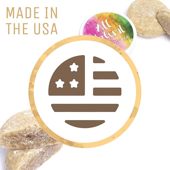 Sweet & Sassy 3 Shampoo Bars. Made in the USA. All Natural, Organic, SLS Free, Plastic Free, Safe for Color Treated Hair - Coconut Almond