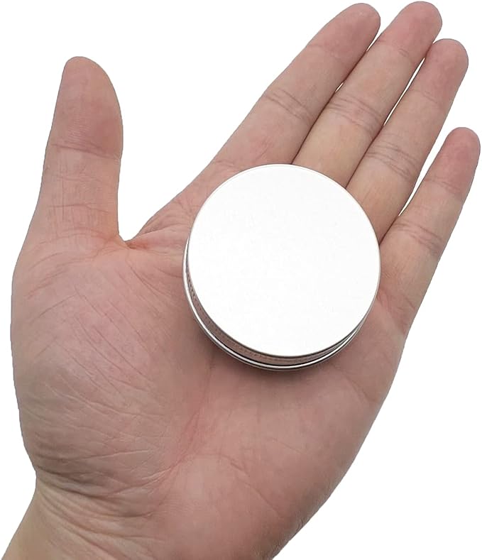 20 Pack 1 oz Aluminum Tin Jar with Screw Lid 30 ml Round Refillable Containers