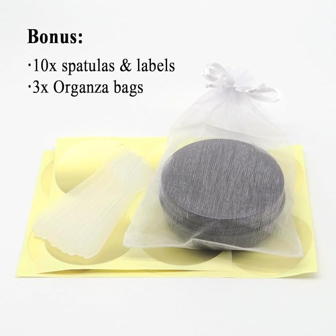 10pcs 60ml Round Lip Balm Tin Cans, 60 Gram Aluminum Tins Black Cosmetic Sample Containers with Screw Lid, 60g Metal Empty Storage Travel Jars for Salves, Lip Balms, Face Cream, Candle, Tea