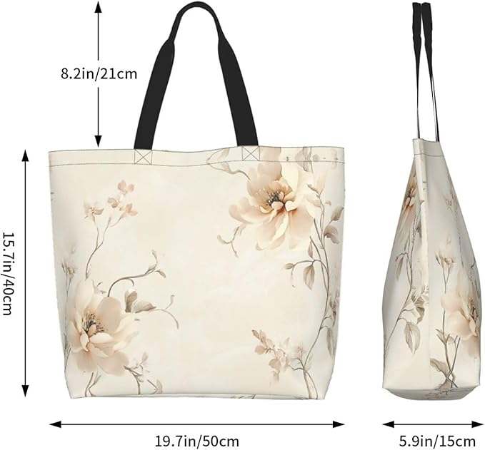 Tote Bag Shoulder Bags for Women Grocery Shopping Bag Reusable Bags Boho-Red Paisley 1
