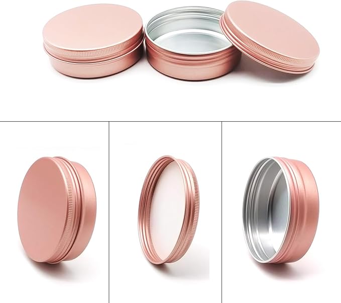 12pcs 1oz 30ml Aluminum Tin Jar, 30g Refillable Makeup Container, 30 Gram Screw Lid Round Can Sample Pot Travel for Cosmetic DIY Handmade Lip Balm Cream Salve Toner Candle Paint, Matte-Pink