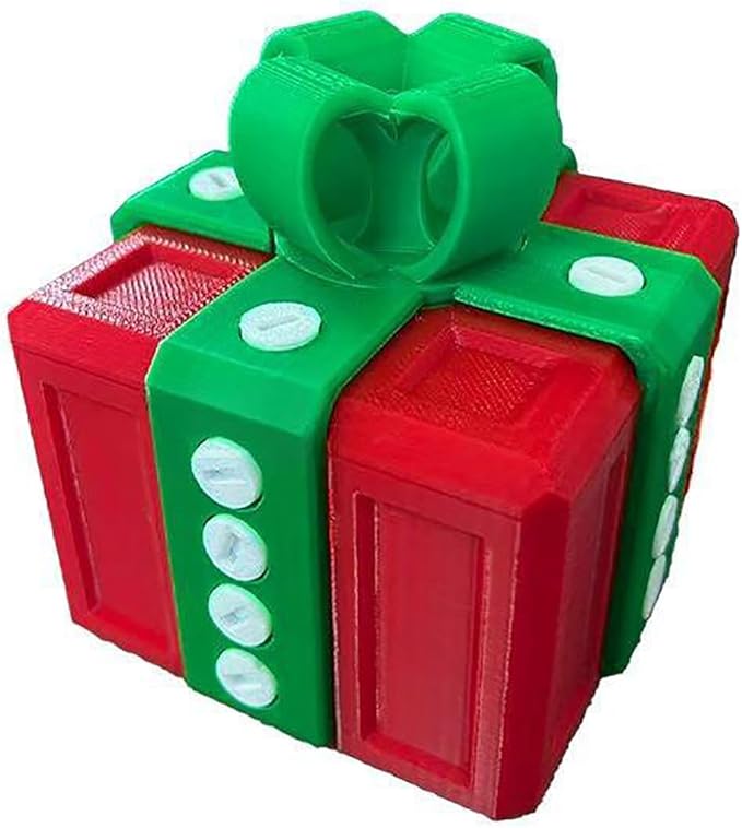 The Prank Box Funny Christmas Gifts Box Annoying Hilarious Screw Challenge with Surprise 3D Printed Screw Gifts Boxes Ideal for Birthday, Christmas (Green)