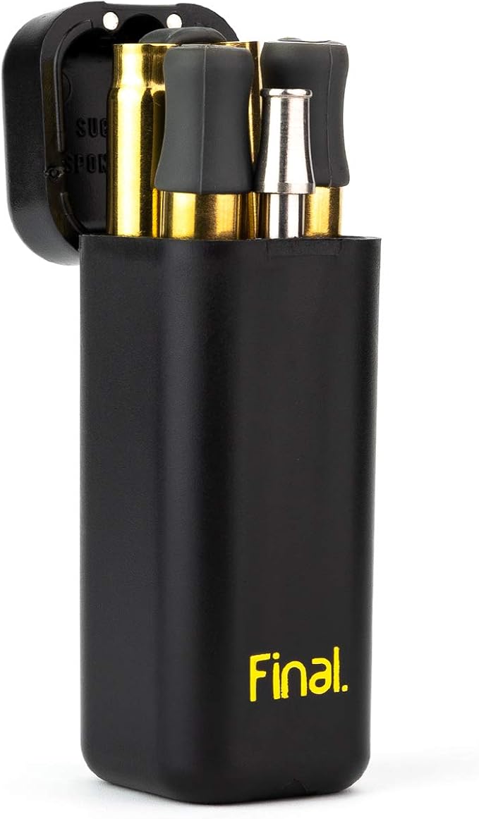 FinalStraw Collapsible, Reusable, Metal Straw | Travel Case, Cleaning Tool | Easy to Clean | Stainless Steel and 100% Silicon Tips | Eco-Friendly | Pirate's Booty Black Case, Gold Stainless Steel