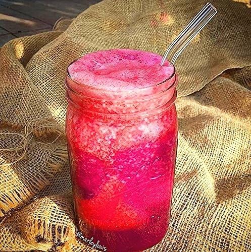 10-Piece Reusable Glass Drinking Straws - 10" x 10 mm - Smoothie Straws for Milkshakes, Frozen Drinks, Smoothies, Bubble Tea - Environmentally Friendly - Image 3
