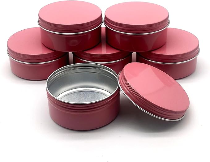6pcs 150ml Aluminum Tin Jars with Screw Cap Lids, Empty Refillable Makeup Lip Balm Containers Round Travel Jars Cosmetics Pots Metal Cans for DIY Crafts Salve Cream Candle Powder Tea Beads
