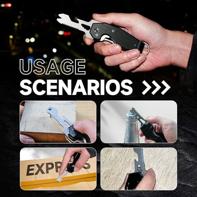 Compact Metal Aluminum Key Organizer, Minimalist Innovative Keyholder-Car Key Chain, Smart KeyChains Key Case up to 6 Keys