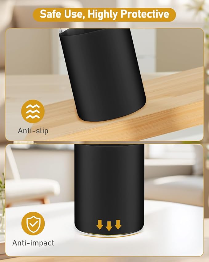 sungwoo Glass Cups with Lids and Straws, 4 Pack 16OZ Iced Coffee Cups with Silicone Sleeve, Glass Tumbler with Straw and Bamboo Lid, Home Essential Drinking Set for Juice, Cocktail and Latte Black