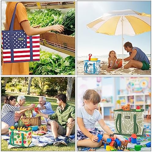 BALEINE 3PK Reusable Grocery Bags, Heavy Duty Shopping Tote Bag - Image 2