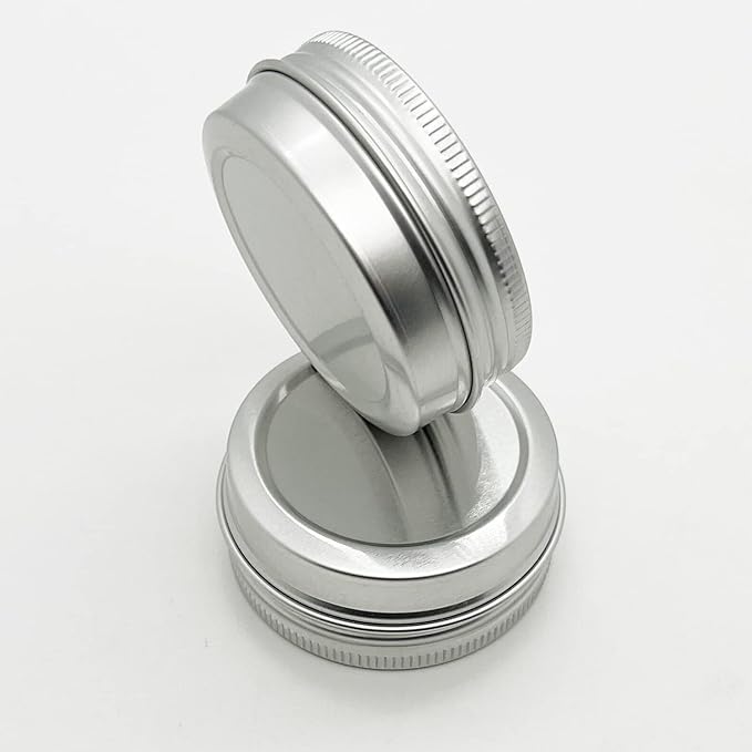 30 Pack 1 oz Aluminum Tin Jar with Screw Lid 30 ml Round Refillable Containers
