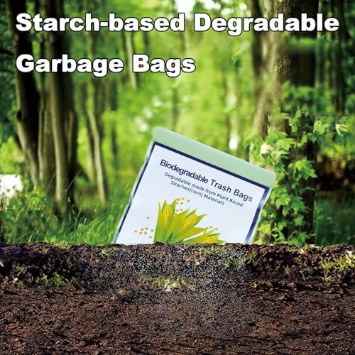Handle Tie Compostable Food Scrap Bags For Counter Top Compost Bin, Small Compost Bags, 100 Count, 10 Liter Small Kitchen Food Scrap Waste Bags for Compost - Image 2