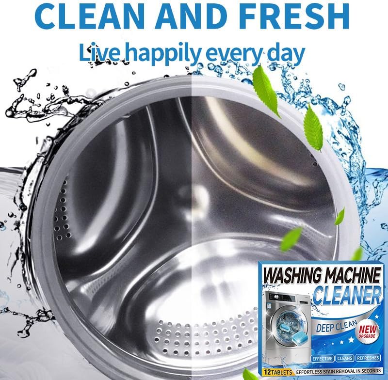 Washing Machine Cleaning Tablets 24 Count - Powerful Descaler & Deodorizer for HE Front Loader & Top Load Washer, Eco-Friendly Septic Safe Deep Cleaner for Drum Laundry Tub & Door Seal - 1 Year Supply - Image 7