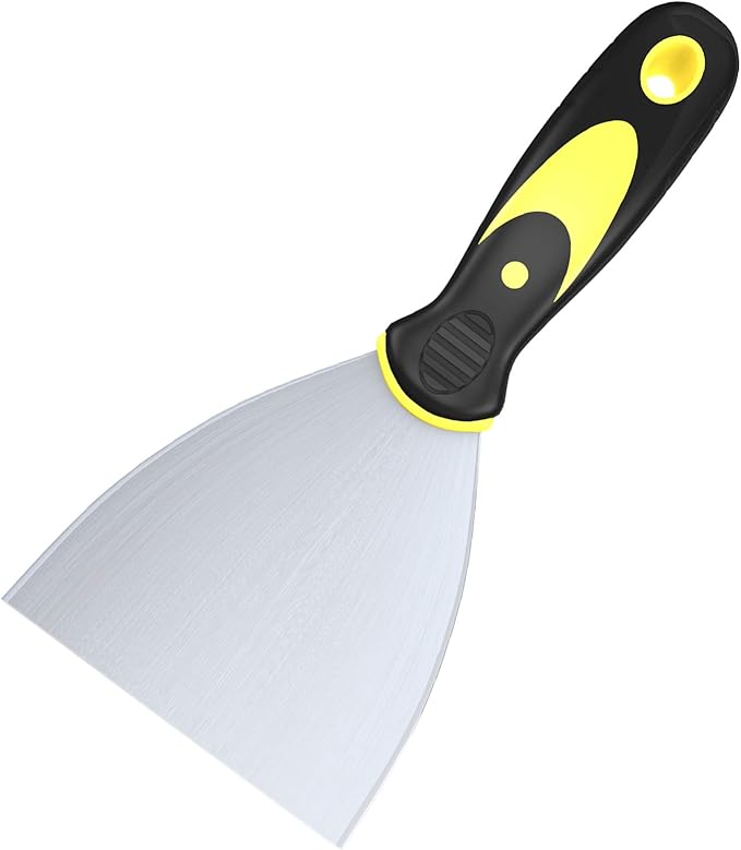 DEKEones Putty Knife Scrapers, Spackle Knife, Metal Scraper Tool for Drywall Finishing, Plaster Scraping, Decals, and Wallpaper(4 Inch)
