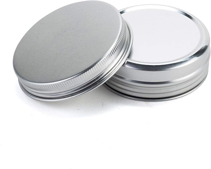 Tosnail 48 Pack 2 oz. Aluminum Round Lip Balm Tin Containers with Screw Thread Lid - Great for Spices, Candies, Tea or Gift Giving