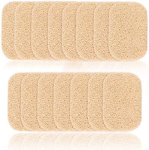 15 Piece Soap Savers Pads - Beige BPA Free Holder for Bar Soap, Non-Slip Self Draining Dish Lift for Shower, Kitchen, Bathroom - Tray Bulk Accessories by YANZHAN