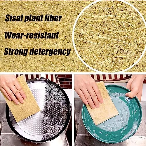 Natural Scouring Pads 15 Pack- Non-Scratch Sisal Cleaning Scrub Pads for Dishes, Eco-Friendly Coconut Fiber Kitchen Scrubbers for Pans and Pots, Compostable, Biodegradable - Image 4