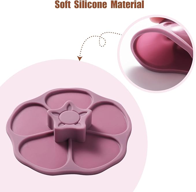 Petal Silicone Cup Covers (Set of 3) ， Multicolored Silicone Lids for Mugs, Cups, Tea Pots,Flexible Mug Covers，Hot Cup Lids for Coffee & Tea