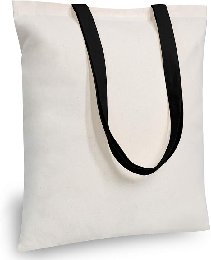 TOPDesign 5-Pack Economical Cotton Tote Bag, Lightweight Medium Reusable Grocery Shopping Cloth Bags, Suitable for DIY, Advertising, Promotion, Gift, Activity