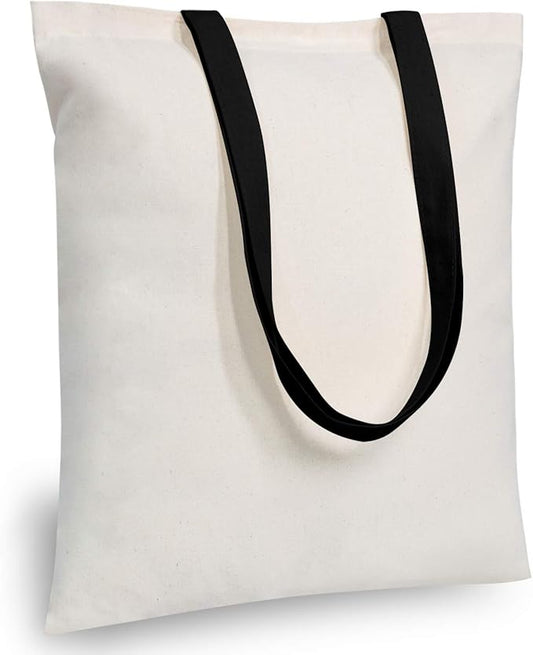 TOPDesign 24-Pack Economical Cotton Tote Bag, Lightweight Medium Reusable Grocery Shopping Cloth Bags, Suitable for DIY, Advertising, Promotion, Gift, Activity