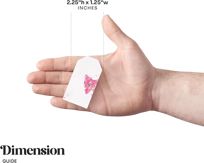 50Pcs Plantable Purple Seed Paper Tags with Wildflower Seeds, Writable & Plantable Gift for Moms, Plant Lover, Teachers, Ideal for Weddings, Baby Shower Favors, Memorial, & Celebrations