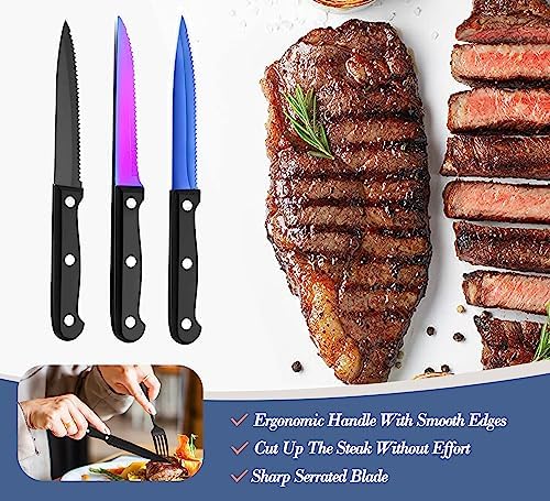 Portable Reusable Travel Utensils Silverware With Case, Camping Cutlery Set, Chopsticks and Straw, Flatware With Case, Stainless Steel Top (Blue) - Image 5