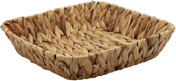 Grass Weaving Tray, Grass Storage Bins for Fruit or Tea,Arts and Crafts. (1) (Rectangle-1PC)