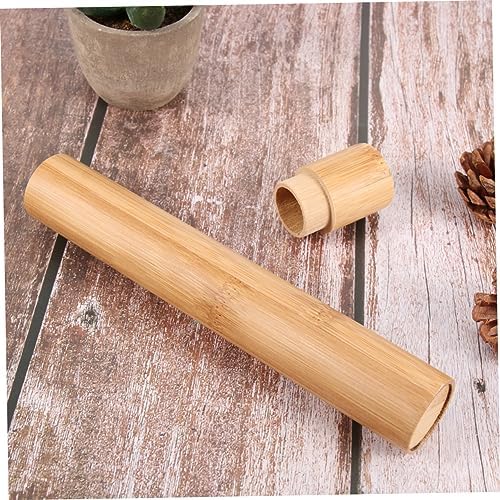 Bamboo Toothbrush Tube Case Handmade Vintage Portable Travel Holder - Image 7