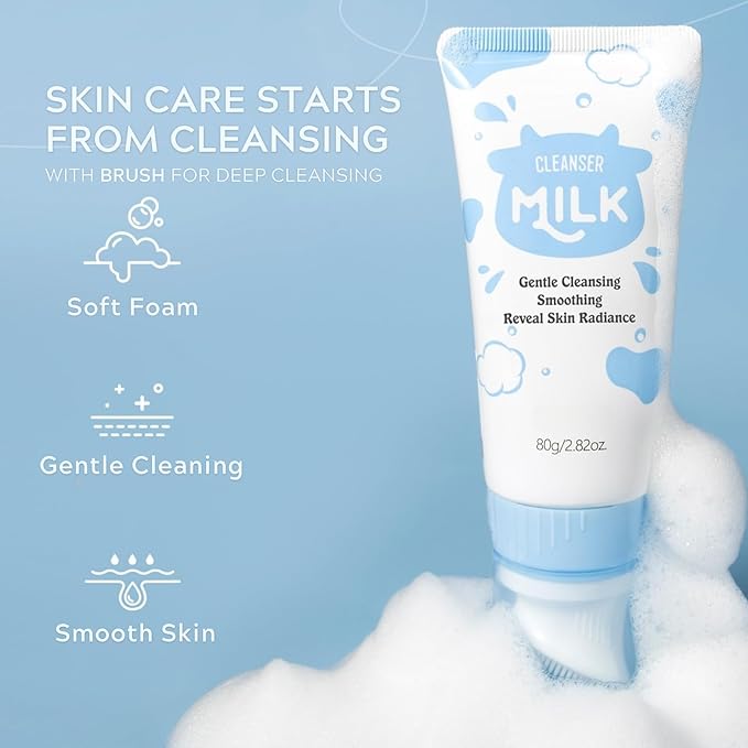 Milk Skincare Gift Set for Women/Girls - Skin Care for Kids Cleaning & Hydrating & Nourish Skincare for Teens 10-12 Ideal for Beginners - Christmas Gifts for Teenage (14Pcs-IN-Gift Box)
