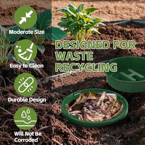 4-Pack Inground Worm Compost Bin, Worm Composter for Beginners,8L - Image 4