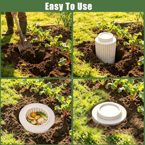 Cutbar Underground Worm Farm, Garden Mini Vermicomposting Bin for Home Garden, Vegetable Patch, Easy Setup, Fast Composting | Eco-Friendly Solution for Urban Gardeners (10.23X4.33X4.33IN) - Image 6