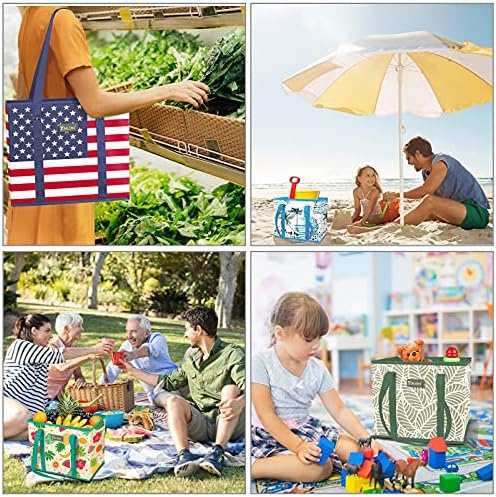 BALEINE 3PK Reusable Grocery Bags, Heavy Duty Shopping Tote Bag - Image 2