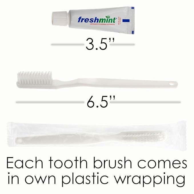 Moda West 96 Hygiene Kits - Bulk Case of Wholesale Basic Toiletry Kits for Men, Women, Travel, Charity 9 Pc Kit