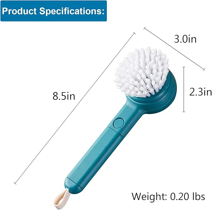 Vegetable Cleaner Brush Fruit Scrubber Brush Good Grip Long Handle Food Cleaning Brush Multifunctional Kitchen Gadgets with Peeler Veggie Wash Brush 2-in-1 (Green)
