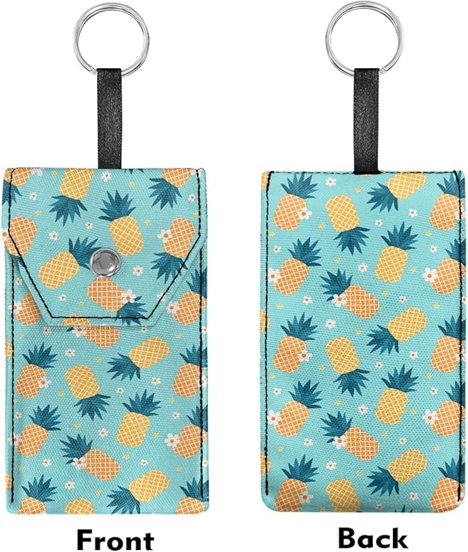Pineapple Purse Tissue Packs Canvas Portable Tissue Holder with Hanging Rope Travel Tissue Holder Decorative Tissue Packs for Coins Key
