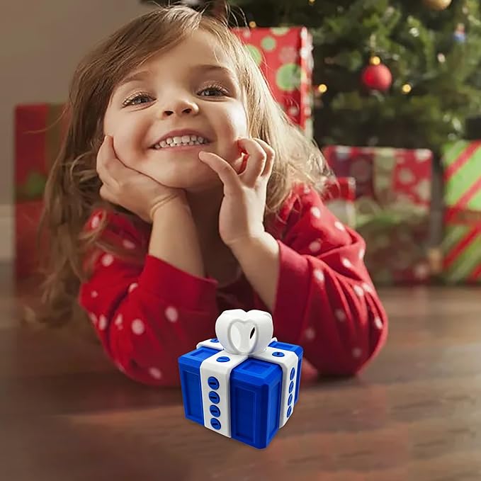 The Prank Box Funny Christmas Gifts Box Annoying Hilarious Screw Challenge with Surprise 3D Printed Screw Gifts Boxes Ideal for Birthday, Christmas (Blue and white)