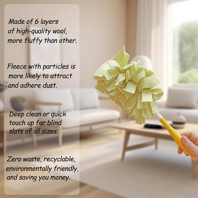 6 Layer Fleece Duster Refills for Swiffer Hand Duster, Zero Waste, Reusable and Washable Replacement Dusters for Cleaning Ceiling Fan Hardwoods (6 Pack-Multicolour-B)