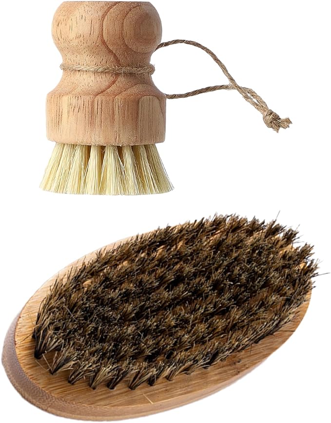 2 PCS Potato Brush, Vegetable Scrubber Brush for Food, Compact Kitchen Brush for Potatoes, Carrots and Fruits, Effortless Cleaning with Sturdy Bristles, Ideal for Home Cooks and Chefs