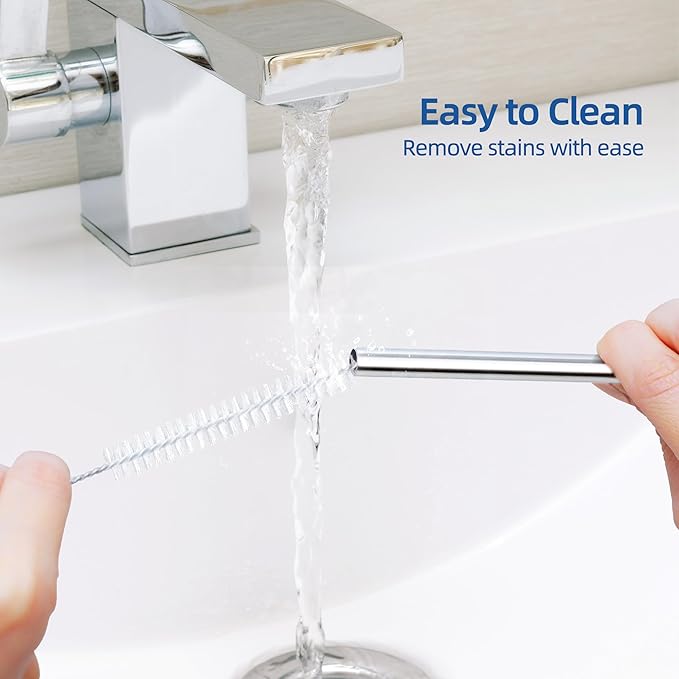 Set of 5 Stainless Steel Straws for 30 Oz Tumbler,For Stanley 30 Oz Tumbler, Reusable Metal Straw with 10 Silicone Tips and 2 Straw Cleaning Brush （5 colours 3, 30oz）