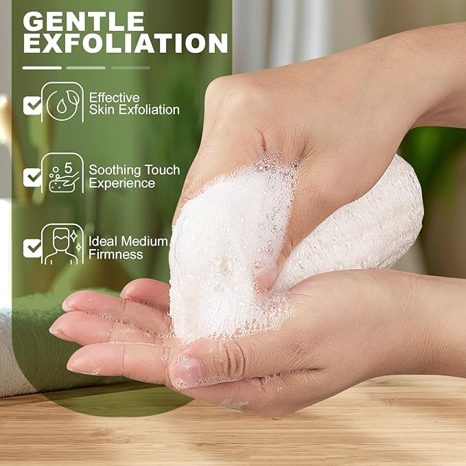 7 Pack Natural Loofah Body Scrubber Sponge, 5 Inches Organic Luffa for Exfoliating & Smooth Skin Cleansing, Ideal for Men & Women, Spa & Shower Use