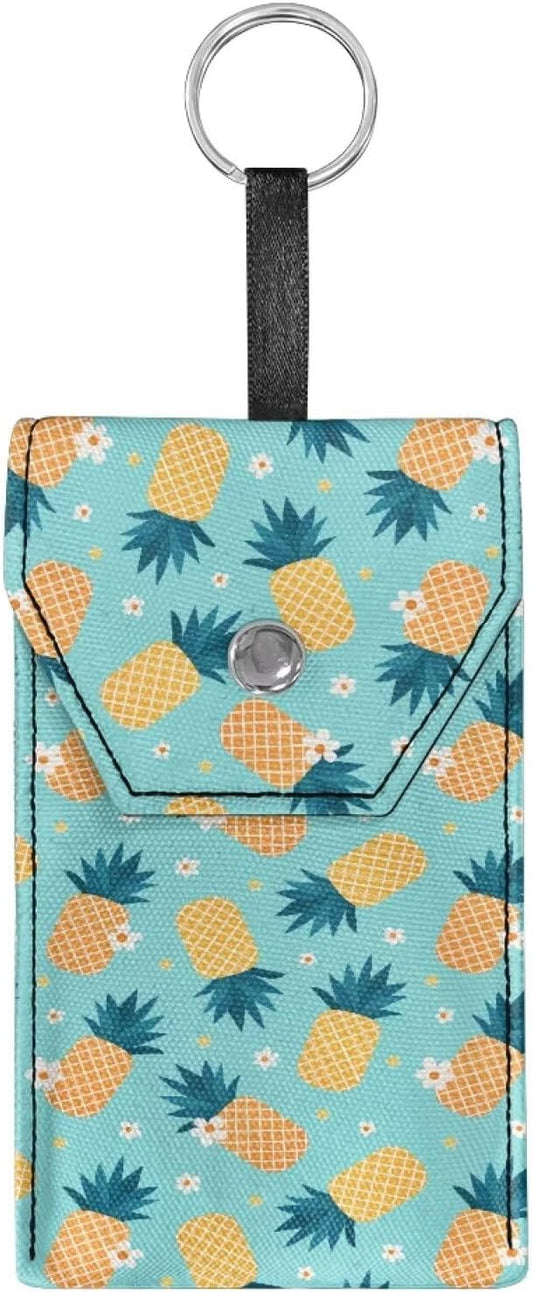 Pineapple Purse Tissue Packs Canvas Portable Tissue Holder with Hanging Rope Travel Tissue Holder Decorative Tissue Packs for Coins Key