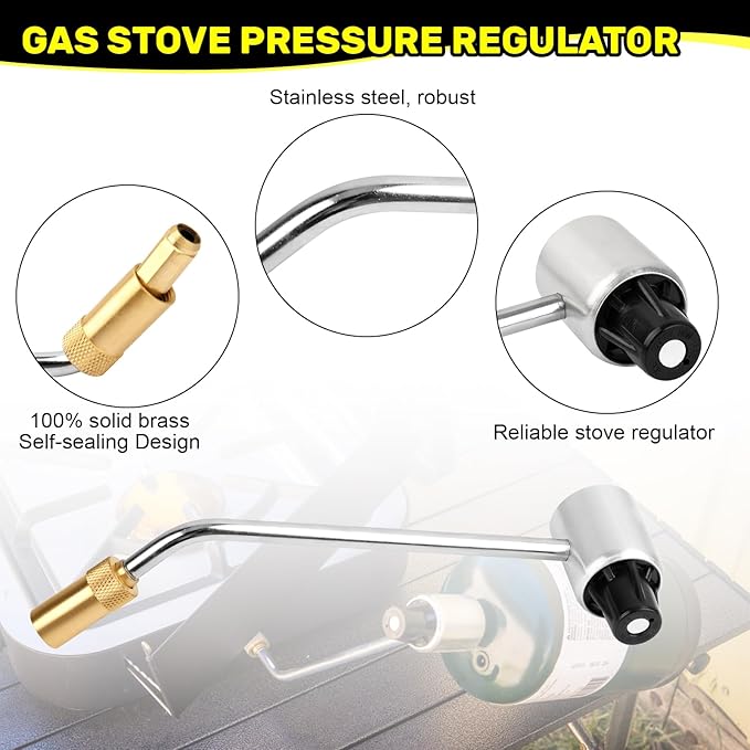 5430 Stove Pressure Regulator Replacement Part Compatible with Most Coleman Stoves & Grills and Fold N Go Stoves Camping Stove Regulator Keeps Propane Gas Pressure Stable