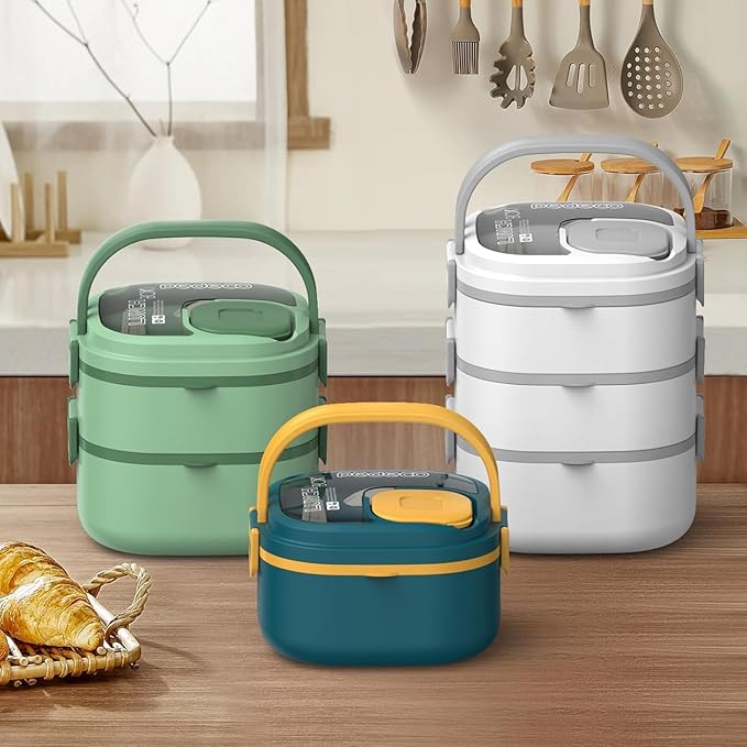 Stackable Stainless Steel Bento Box with Insulated bag,Leak-Proof,2-Tier Bento box,Lunch Box With Portable Sauce Pod and Cutlery-for Kids/Adult,Dishwasher Safe,White