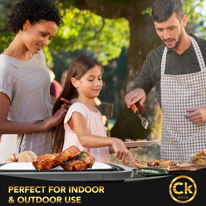 New LARGE Collapsible BBQ Prep Tub /LOCKING Lid, Cutting Board & Drain Hole | BPA-Free, Food-Grade, Recyclable, Space-Saving Buckets for Grilling, Camping, Kitchen & Outdoor Cooking (Black, 8 Liters)