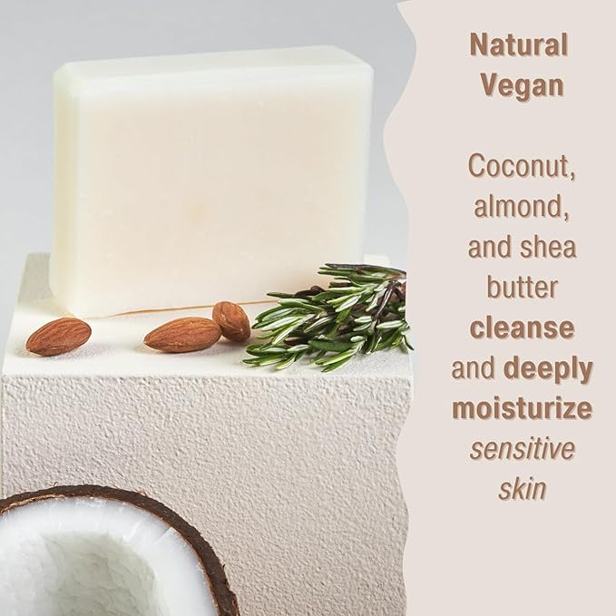 All Natural Rosemary Soap Bar (Pack of 2) – Natural Soap for Women and Men for Body, Face, and Hands | Handmade Bath Soaps | Coconut & Almond Oils with Shea Butter